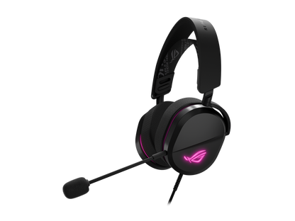 ASUS ROG Pelta Core Black gaming headset front view