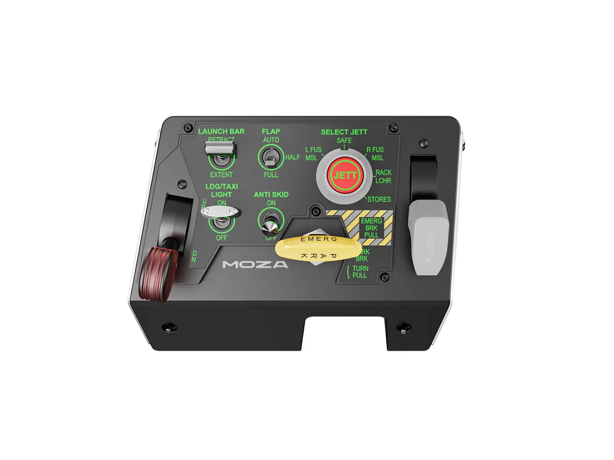 Moza Racing MTLP Flight Sim Panel front view showing control layout