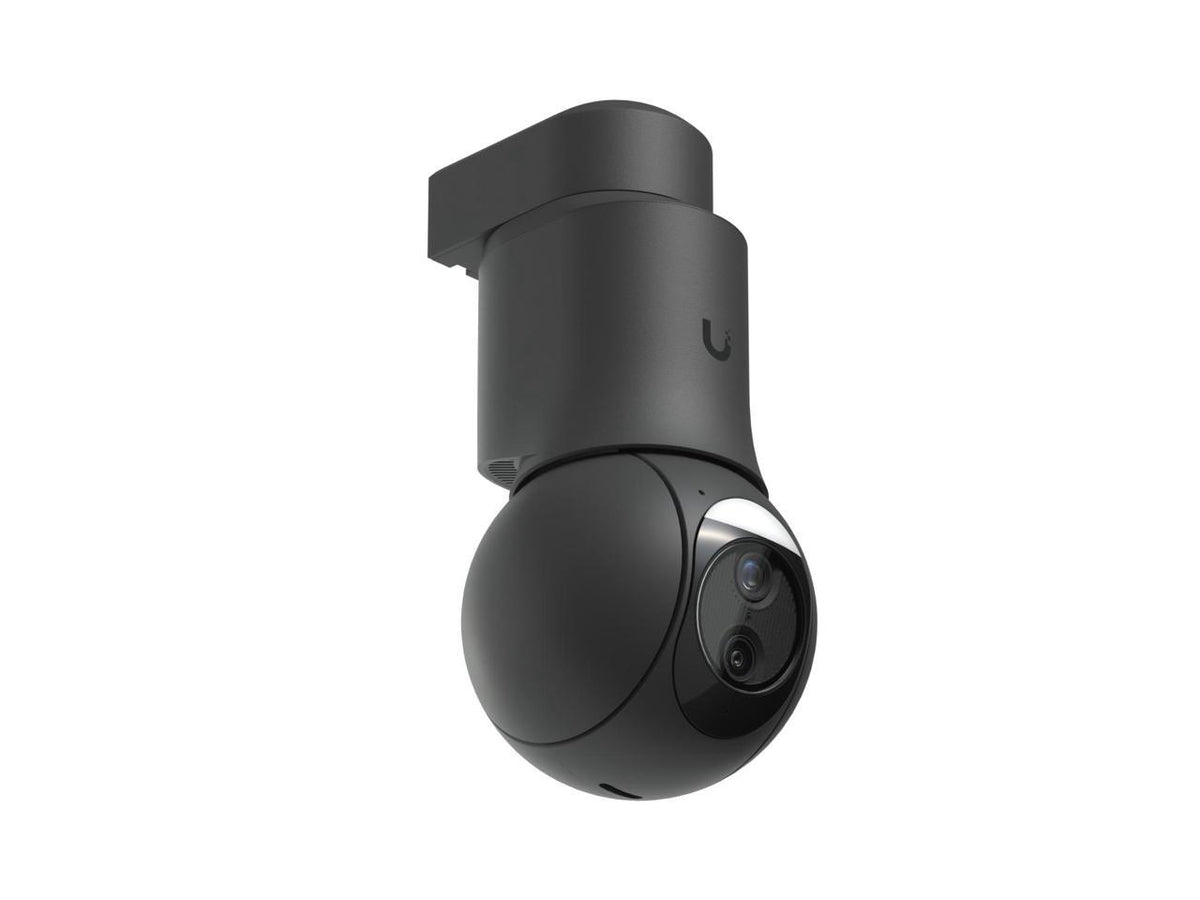 Rear view of Ubiquiti G6 PTZ camera highlighting Ethernet port and connection base