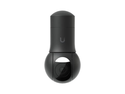 Front view of the compact black Ubiquiti UniFi G5 4MP outdoor surveillance camera