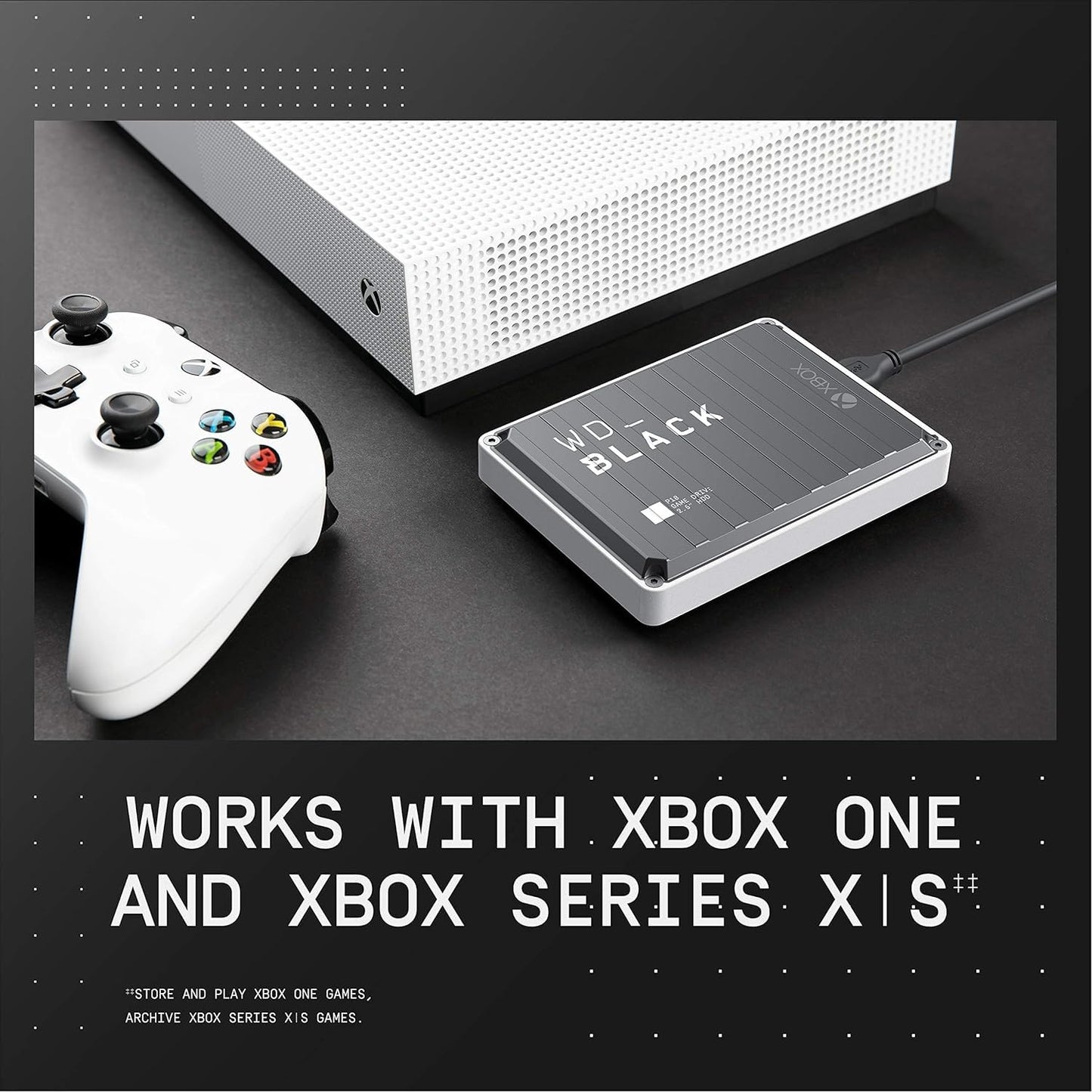 WD Black 5TB P10 Game Drive Portable External Hard Drive for Xbox USB 3.2