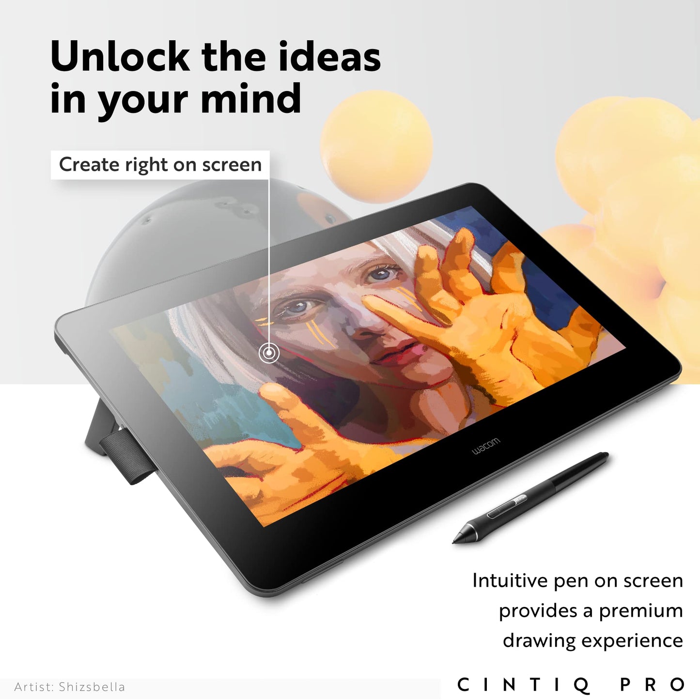 Wacom Cintiq Pro 16 Creative Pen and Touch Display(2021 version): 4K graphic