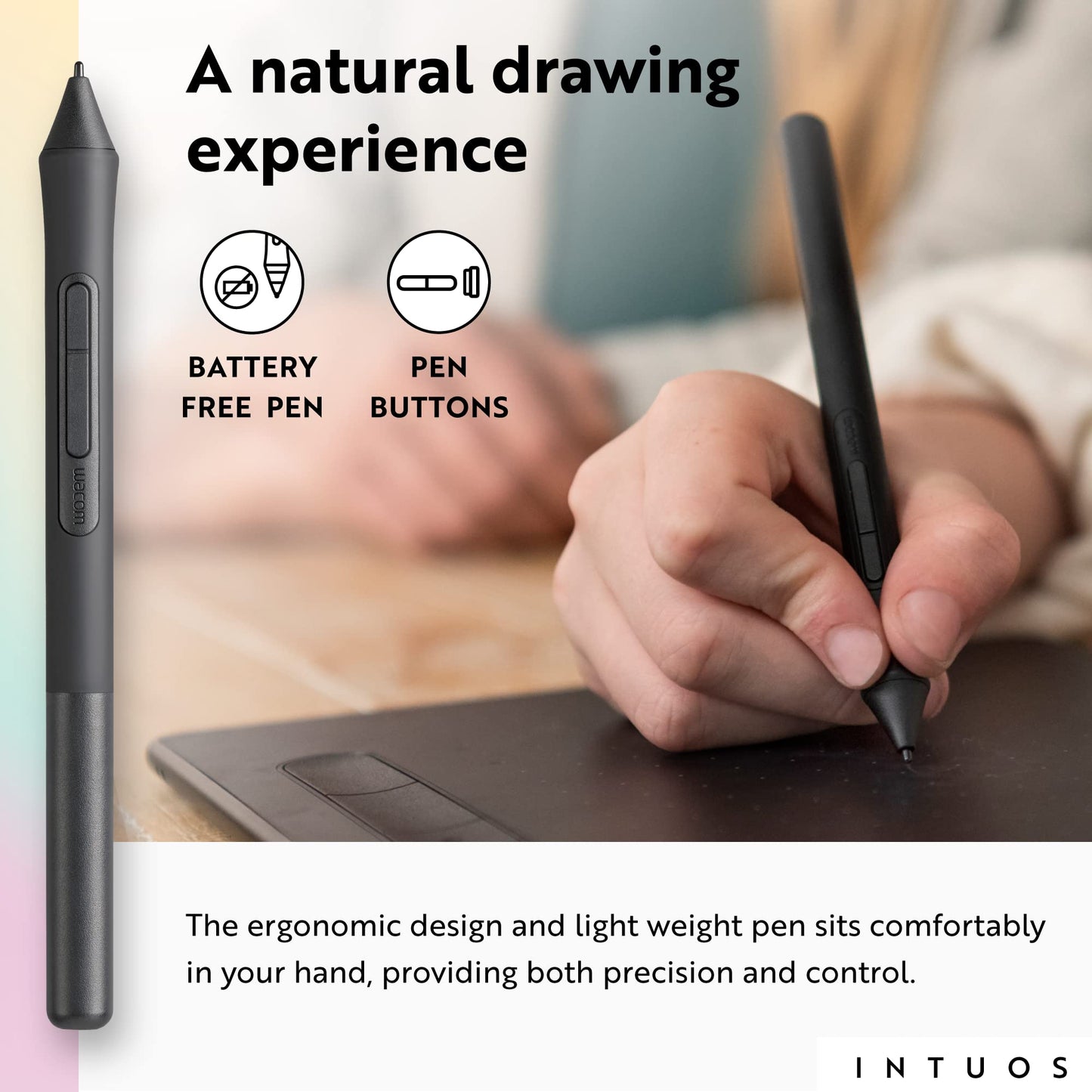 Wacom Intuos Wireless Graphics Drawing Tablet for Mac, PC, Chromebook & Android