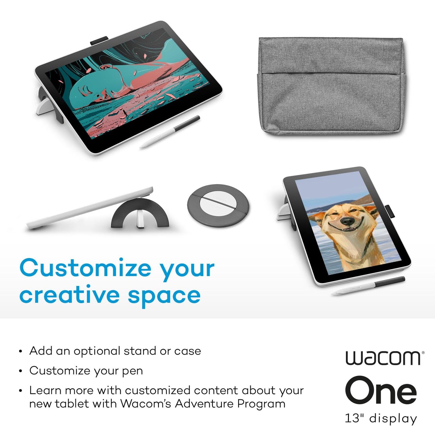 Wacom One Pen/Touch Display 13T USB-C Gen 2023 (DTH134W0A)