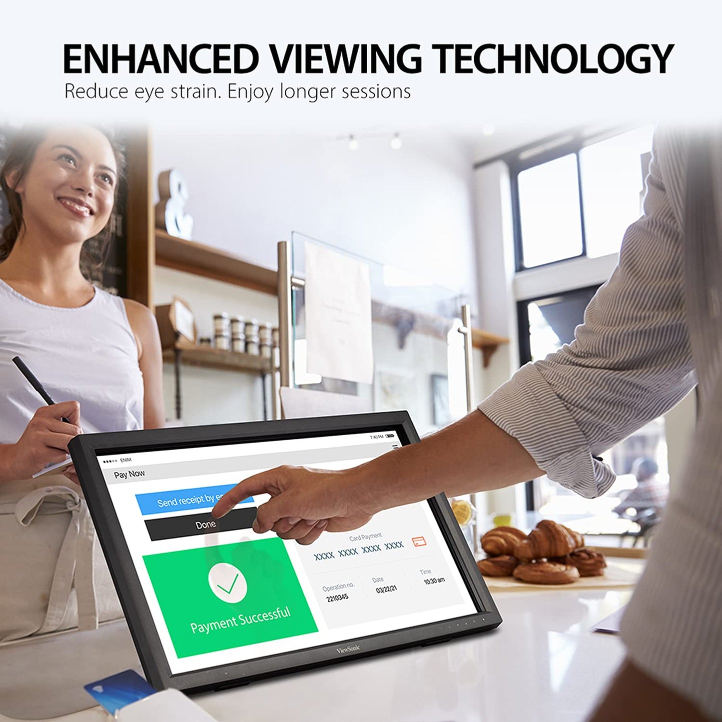 ViewSonic TD2423d 24 Inch 1080p 75 Hz 10-Point Multi IR Touch Screen with Eye