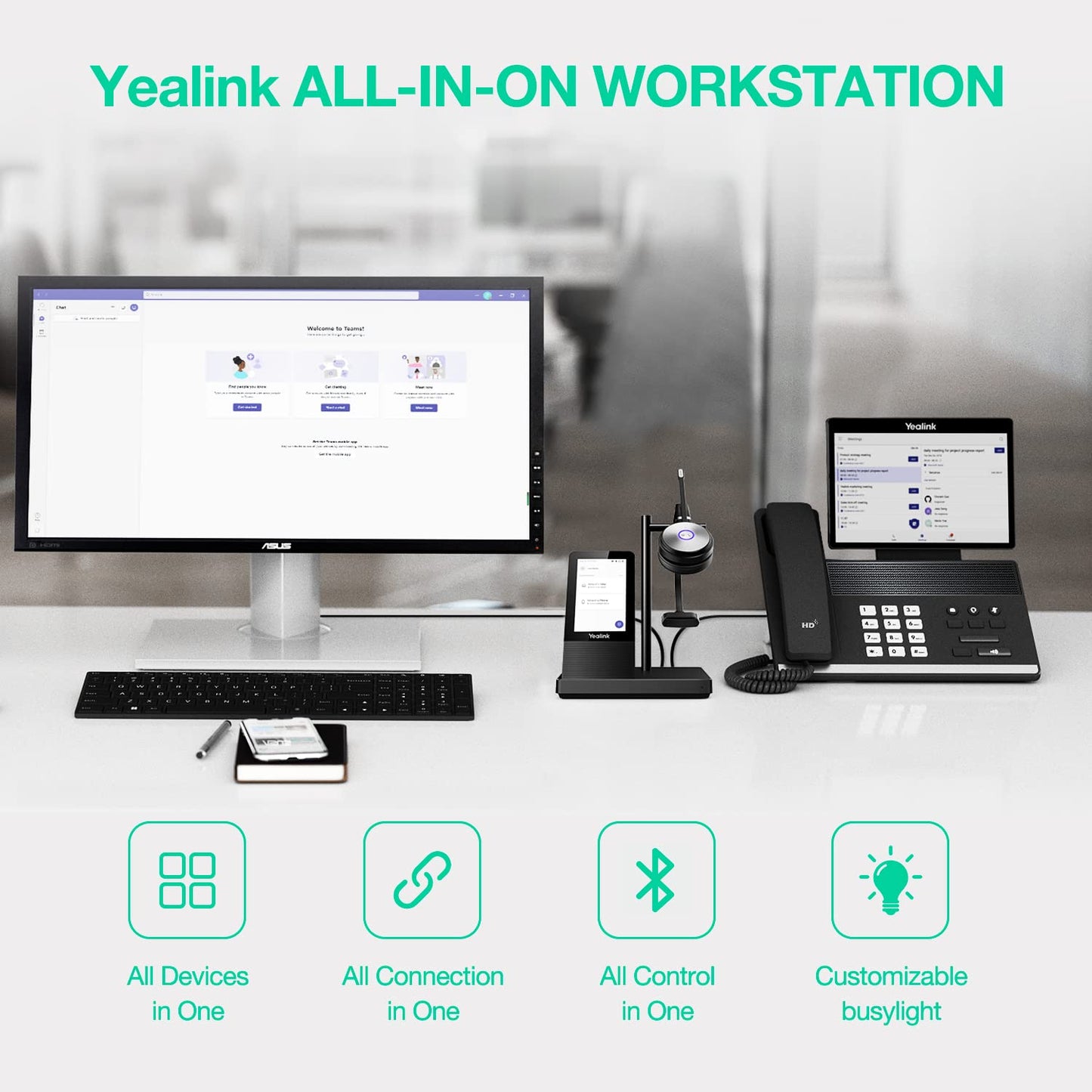 Yealink WH66 Mono Teams 4.0 inch (480 x 800) capacitive touch screen Yealink