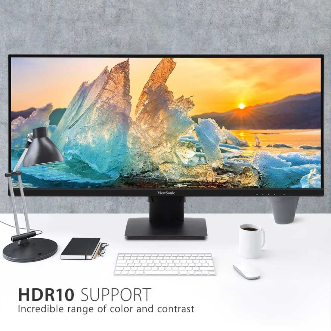 ViewSonic VA3456-MHDJ 34 Inch 21:9 UltraWide WQHD 1440p Monitor Frameless IPS