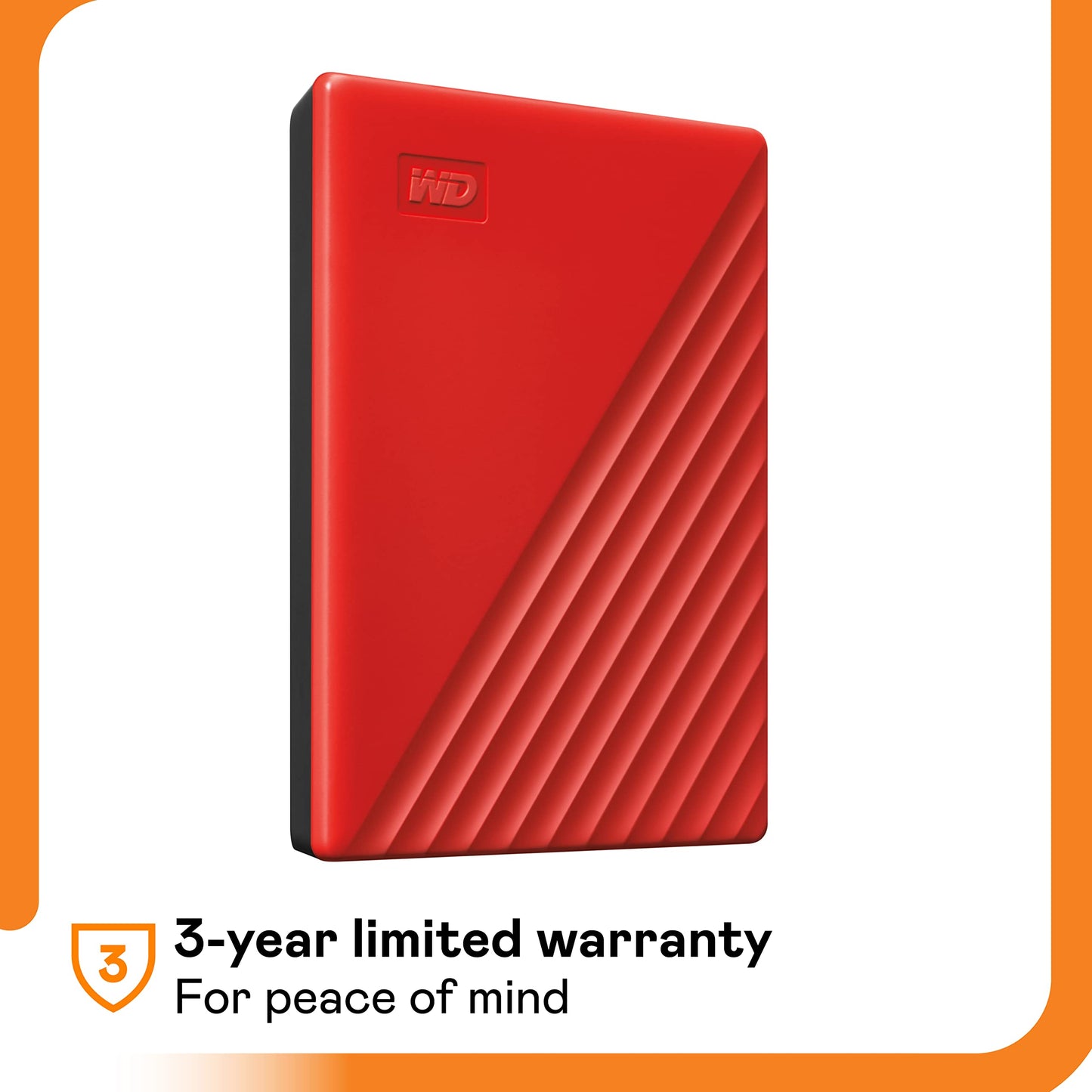 WD 6TB Portable Storage External Hard Drive  ( WDBR9S0060BRD-WESN ) Red