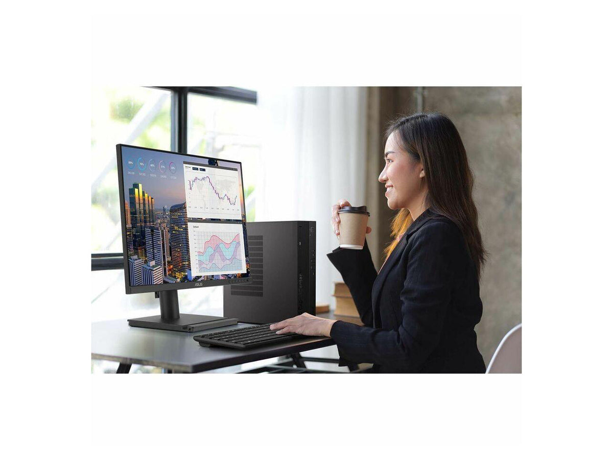 Rear view of ASUS BE249QG-R showing HDMI and DisplayPort inputs