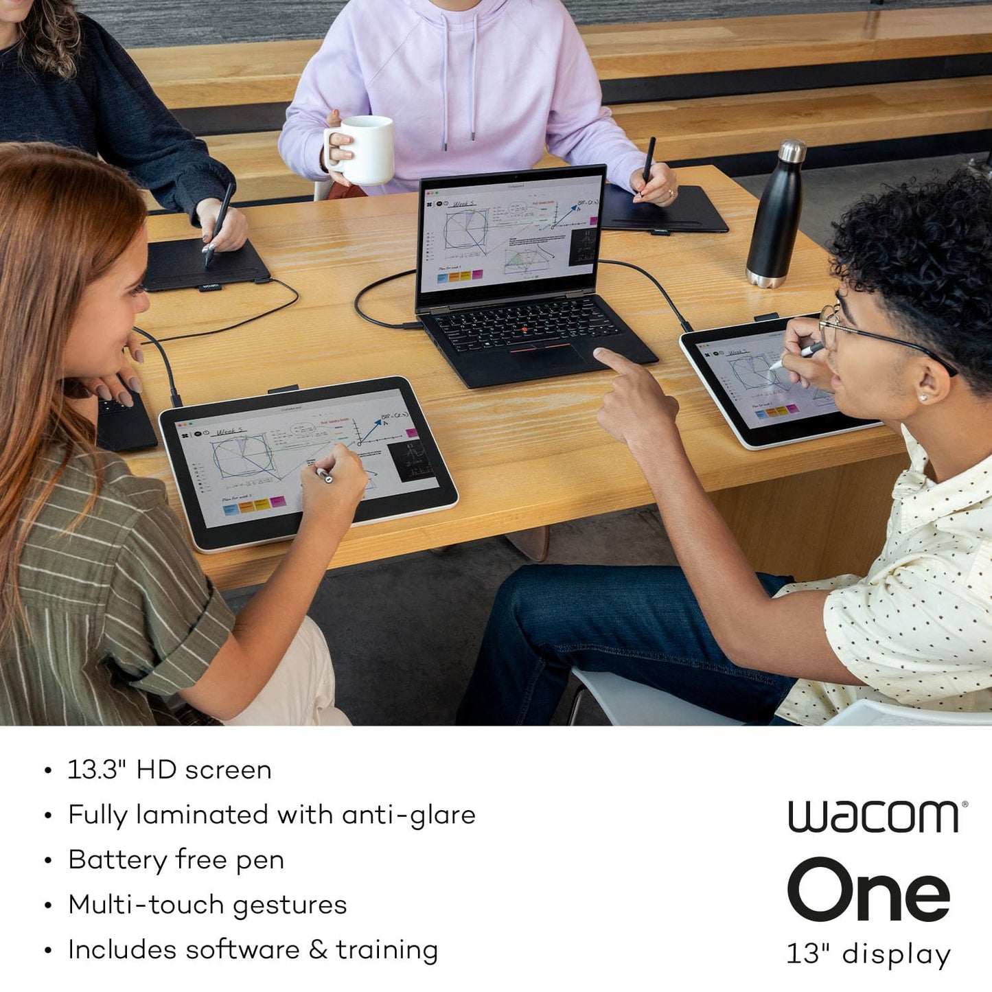 Wacom One Pen/Touch Display 13T USB-C Gen 2023 (DTH134W0A)