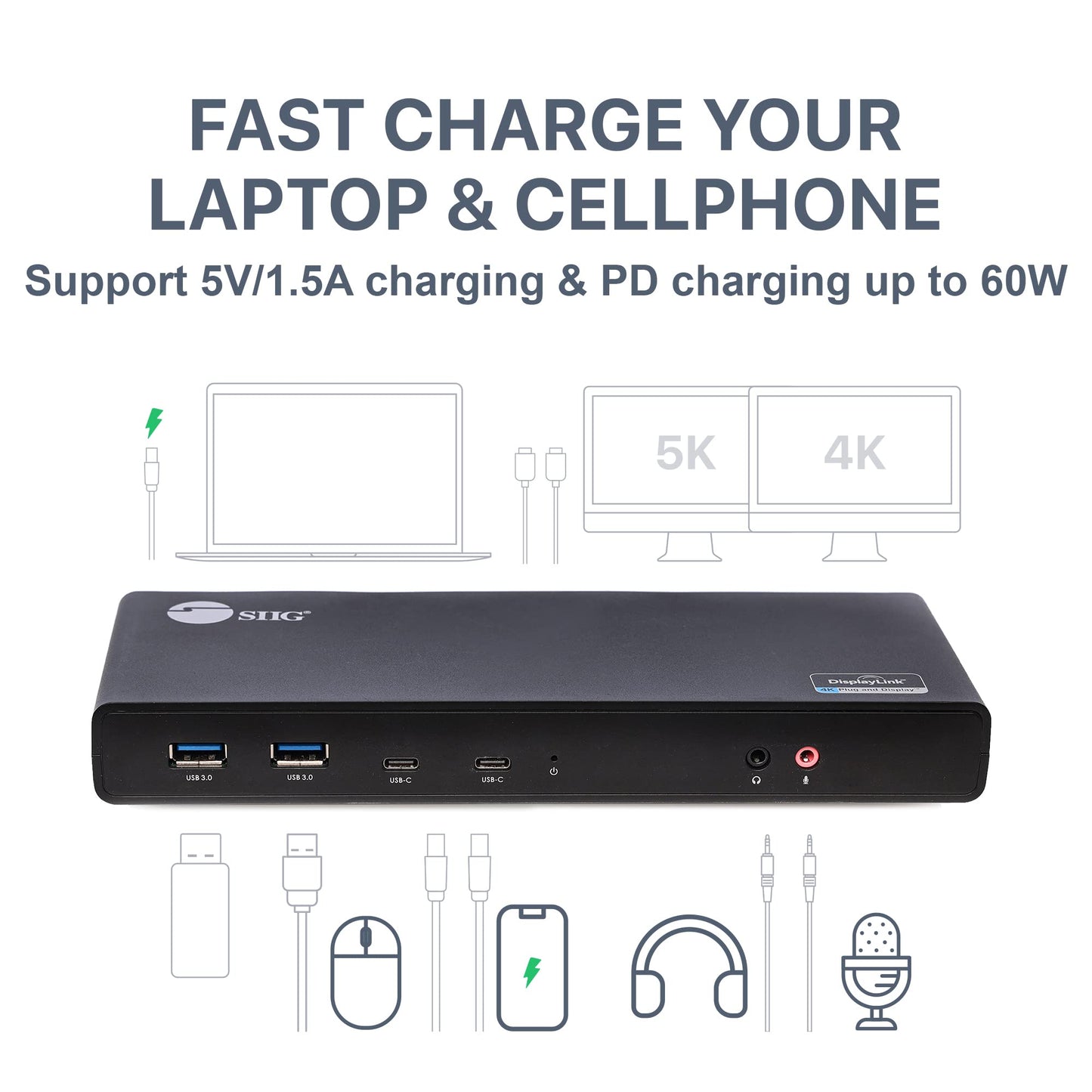 USB 3.1 TYPE-C DUAL 4K DOCKING