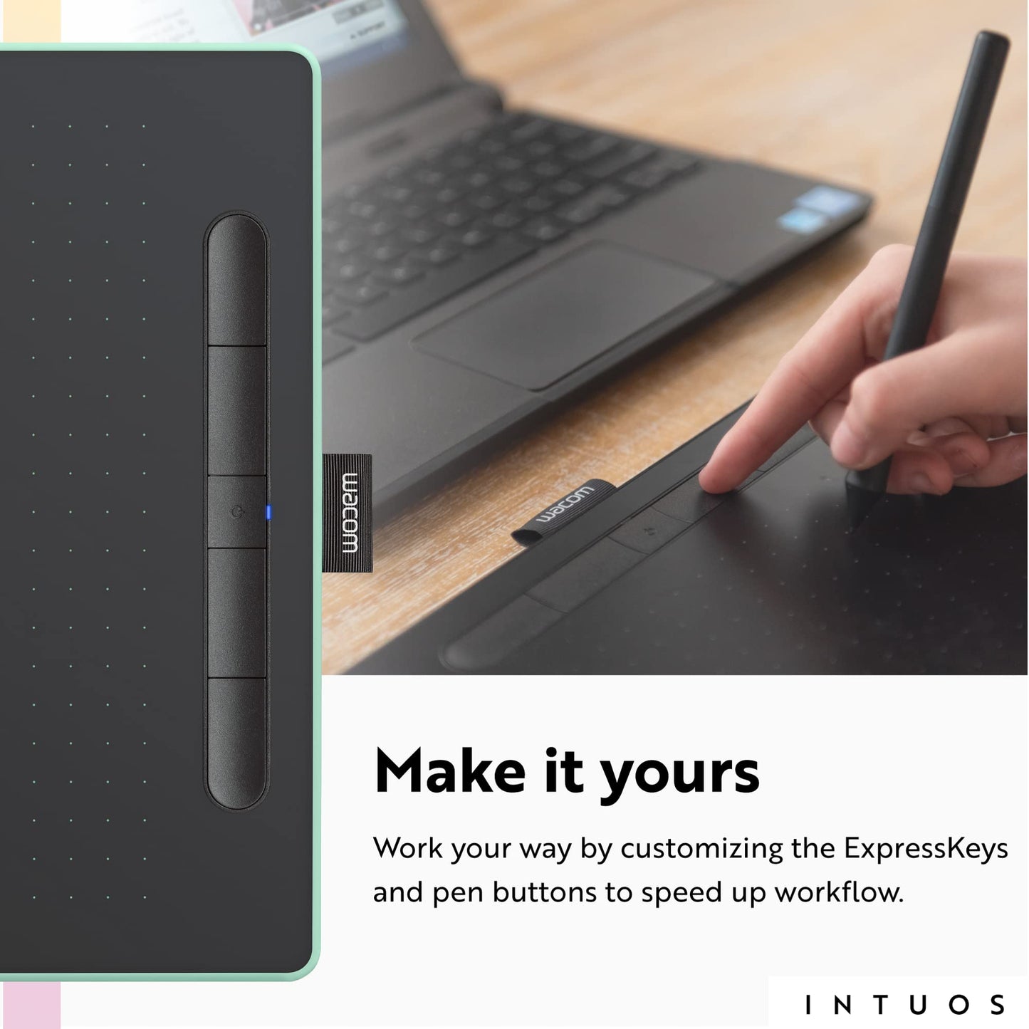 Wacom Intuos Wireless Graphics Drawing Tablet for Mac, PC, Chromebook & Android