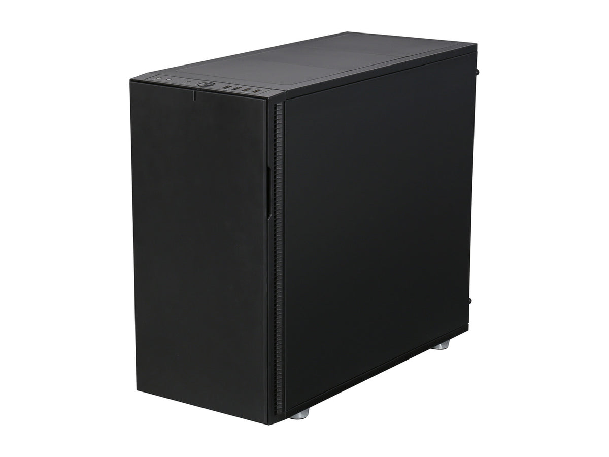 Side panel view of Fractal Design Define R5 with sound dampening material