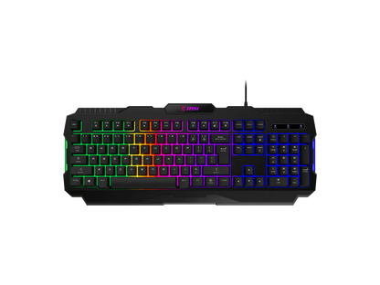 MSI FORGE GK100 R gaming keyboard packaging and included accessories