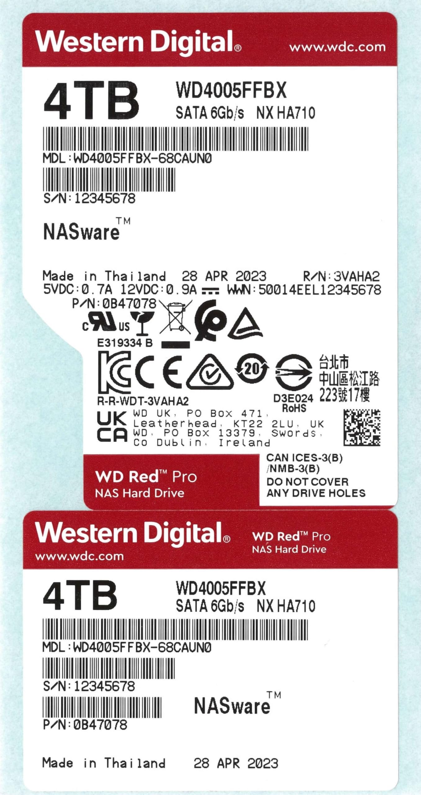 WD RED PRO 4TB SATA 3.5INCH, 256MB