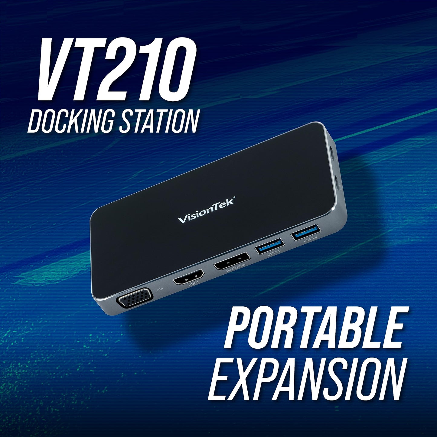 VisionTek VT210 Dual Display USB-C Docking Station with Power Passthrough ???