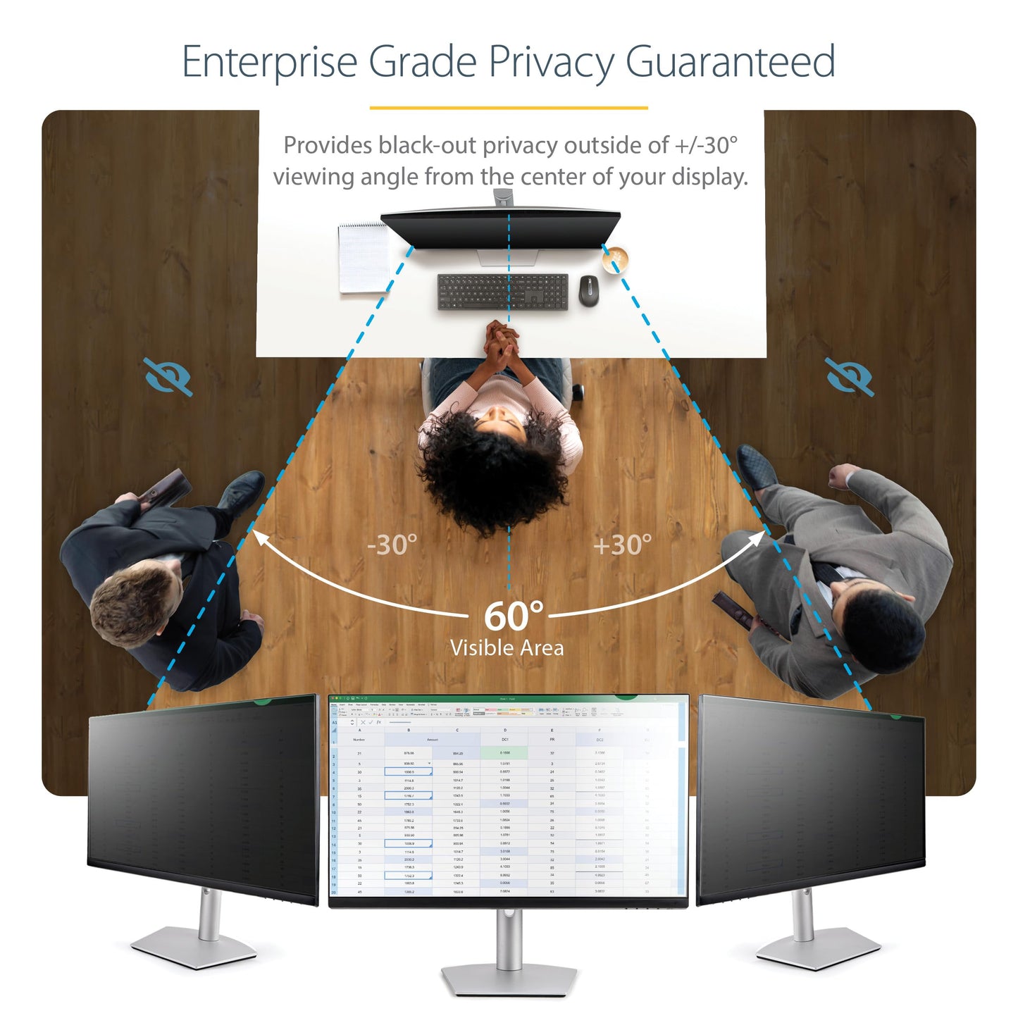 23" Monitor Privacy Screen - Universal - Matte Or Glossy - 16:9 Aspect Ratio -