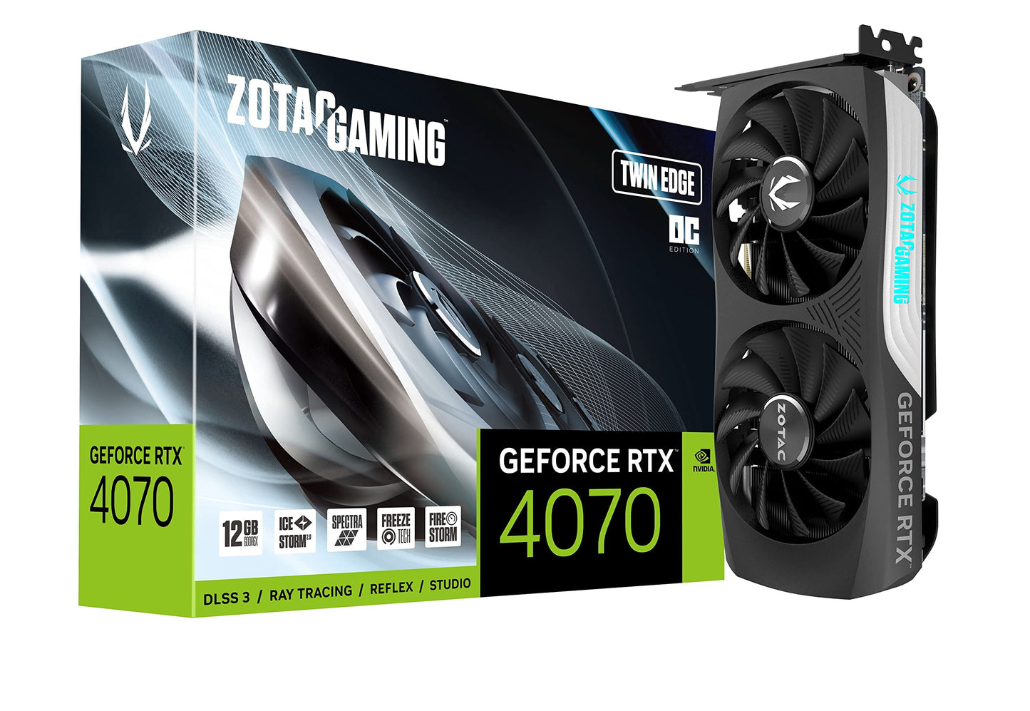 ZOTAC GAMING GeForce RTX 4070 Twin Edge OC DLSS 3 12GB GDDR6X 192-bit 21 Gbps