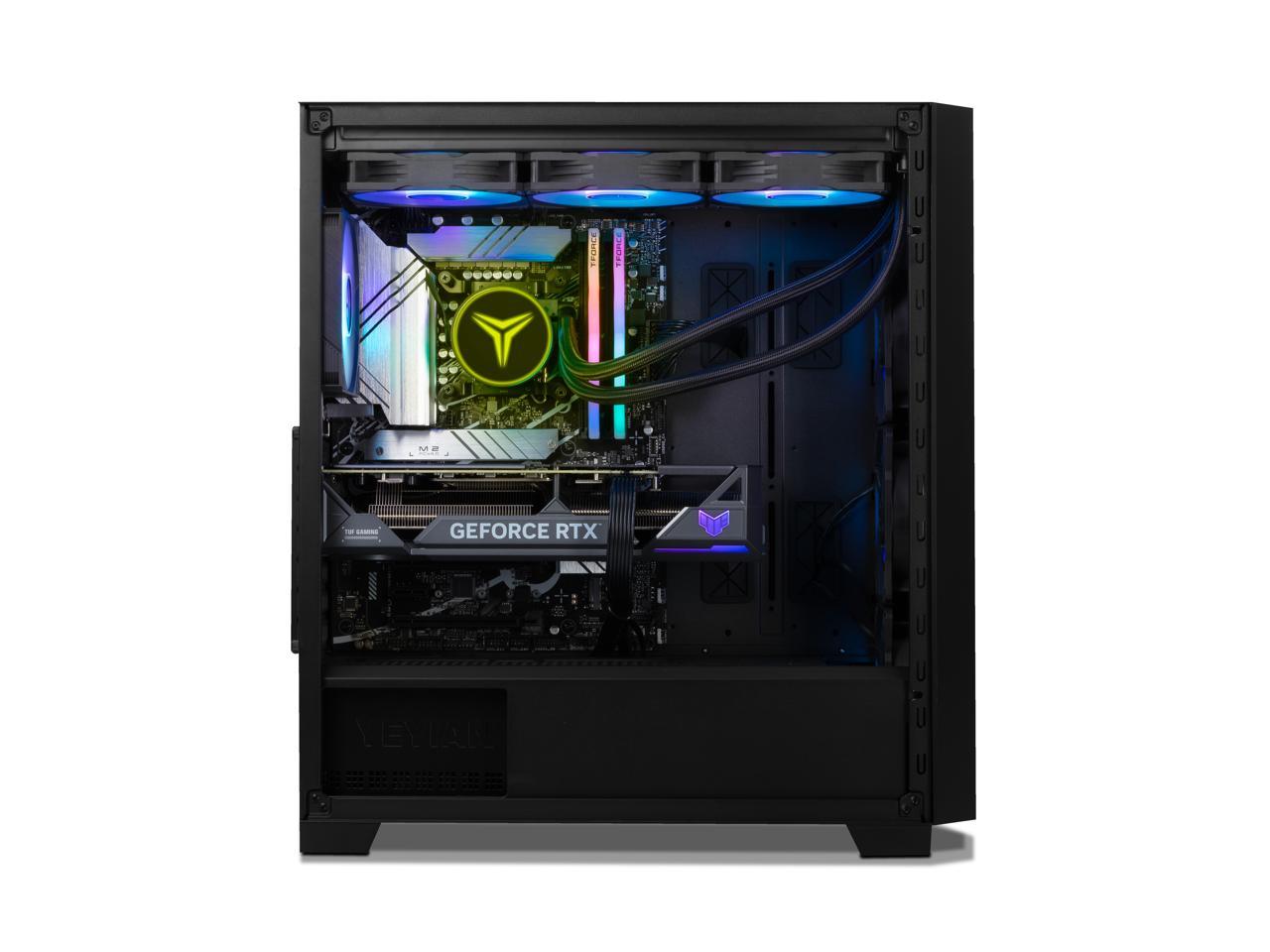 YEYIAN Gaming PC Phoenix Glass GeForce RTX 4070 Ti Super - AI Accelerated Intel