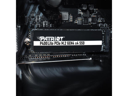 Patriot P400 Lite 4TB M.2 NVMe SSD ready for installation into a motherboard M.2 slot