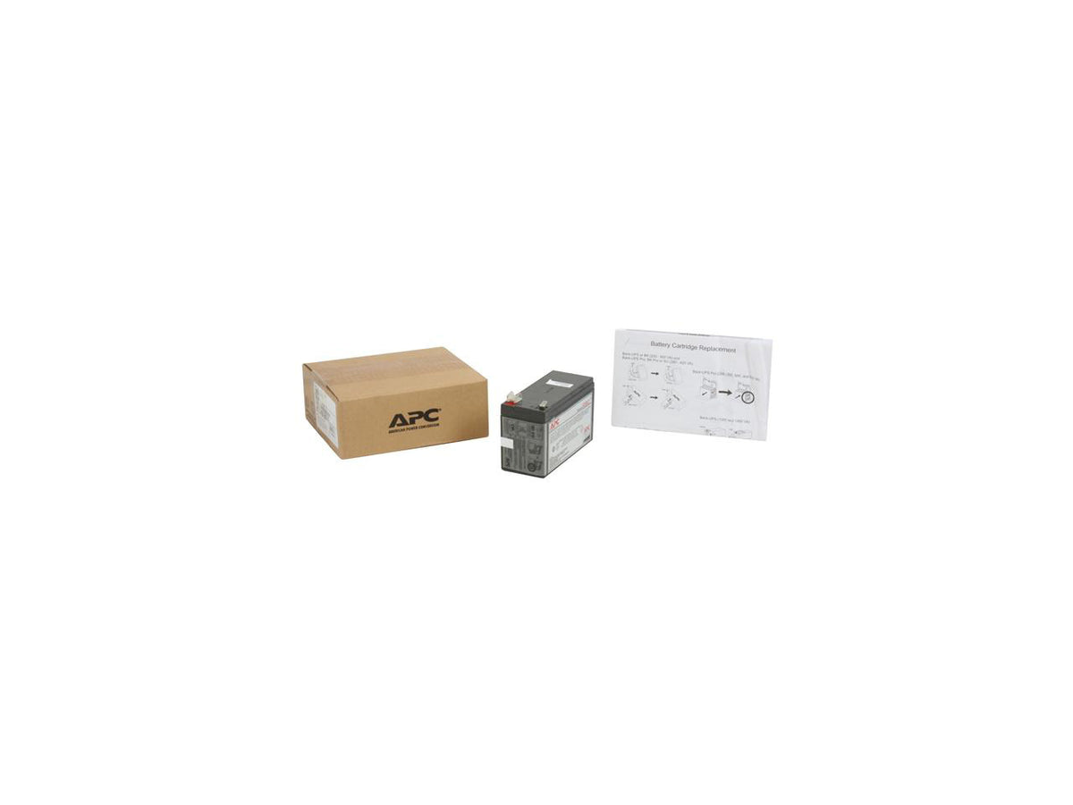 APC RBC2 battery cartridge inside packaging box for UPS replacement
