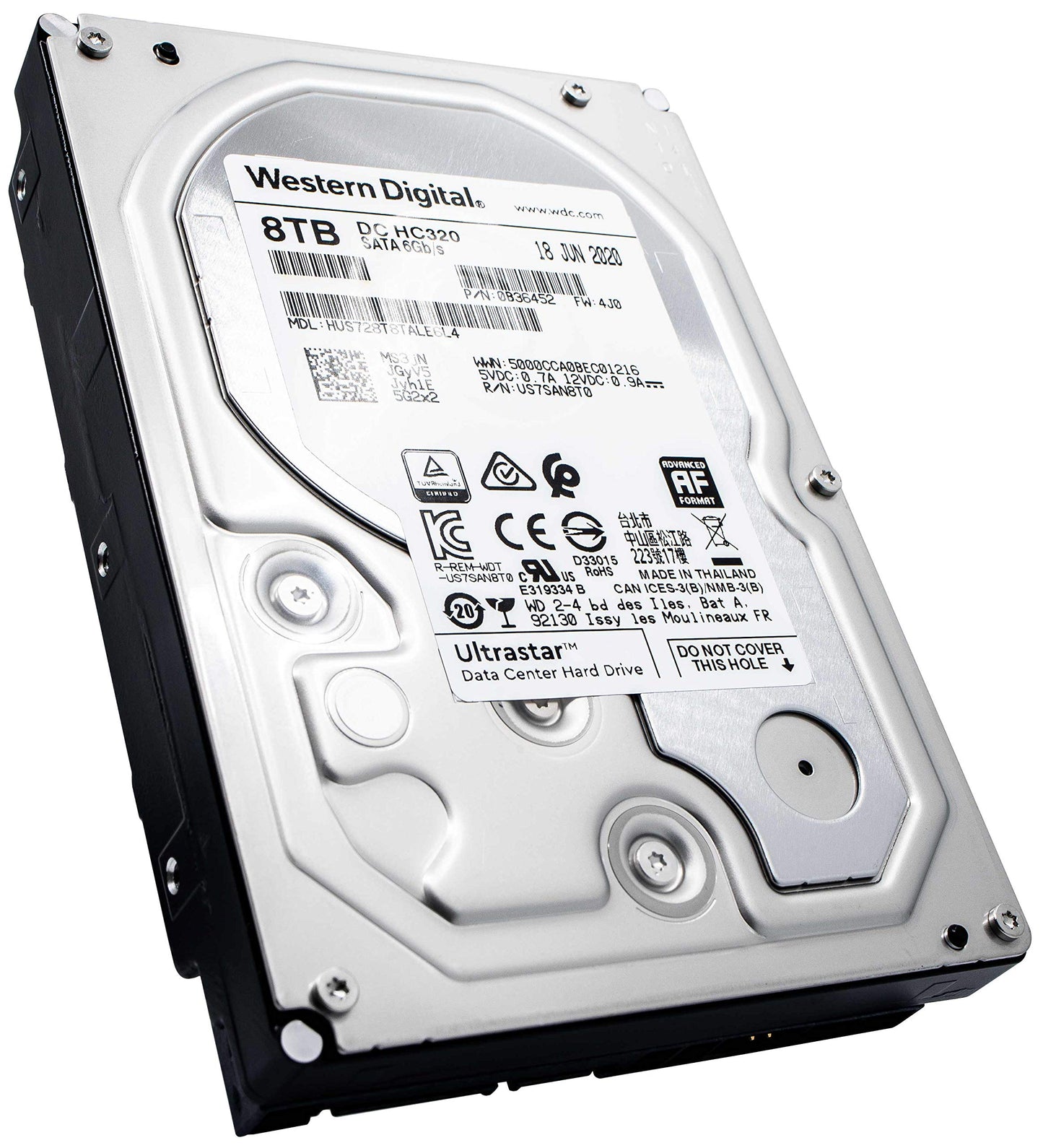 Western Digital Ultrastar 8TB DC HC320 7200 RPM SATA 6.0Gb/s 3.5" Data Center