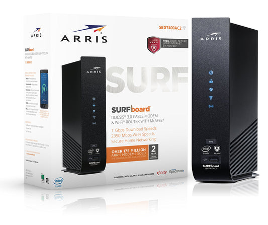 Arris SBG7400AC2 SURFboard® DOCSIS® 3.0 Cable Modem & Wi-Fi® Router