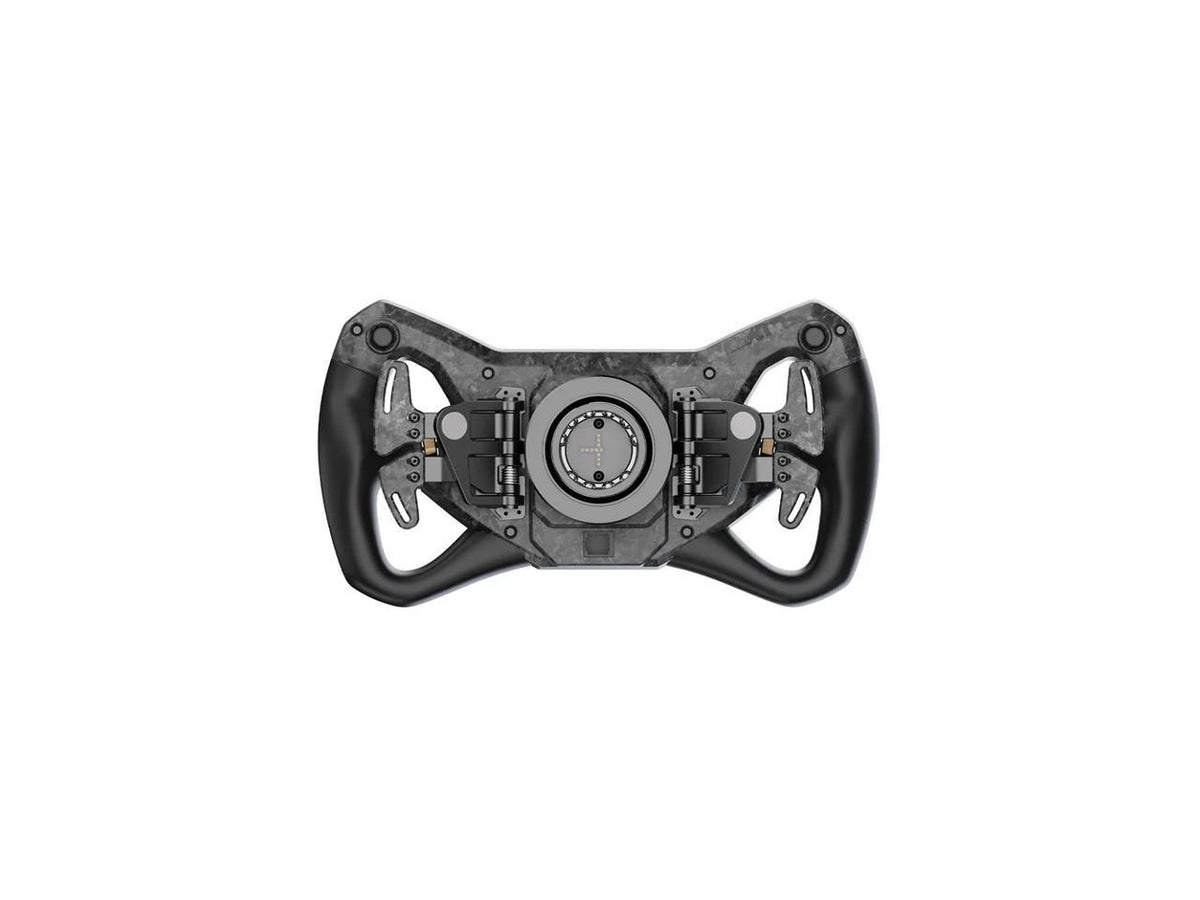 Moza Racing KS Pro steering wheel mounted on a professional racing simulator