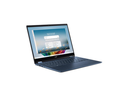 Acer SFSP14-Q51T open angled front view showing display, thin bezel screen and portable notebook design