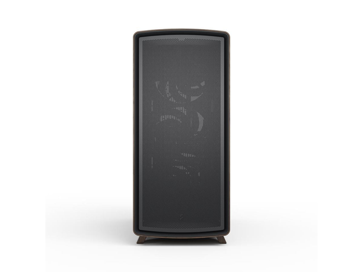 Side view showing tempered glass panel on Fractal Design case