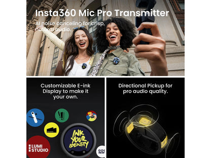 Side angle view of the Insta360 Luna Ultra Creator Bundle Cosmic Black