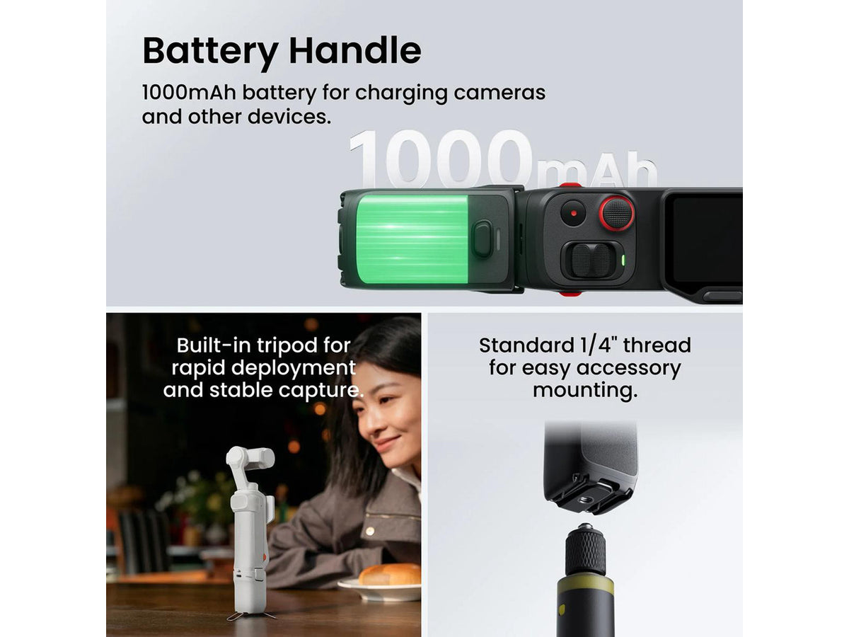 Flat lay of the Insta360 Luna Ultra Creator Bundle contents