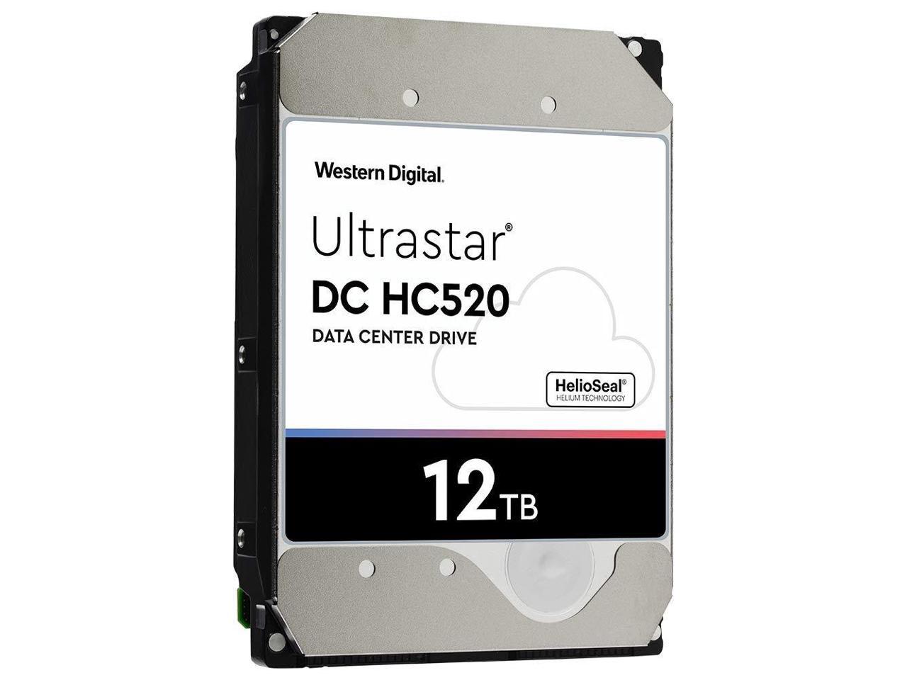 WD Ultrastar DC HC520 12TB Hard Drive 3.5" Internal 256MB SATA 7200 RPM 512E