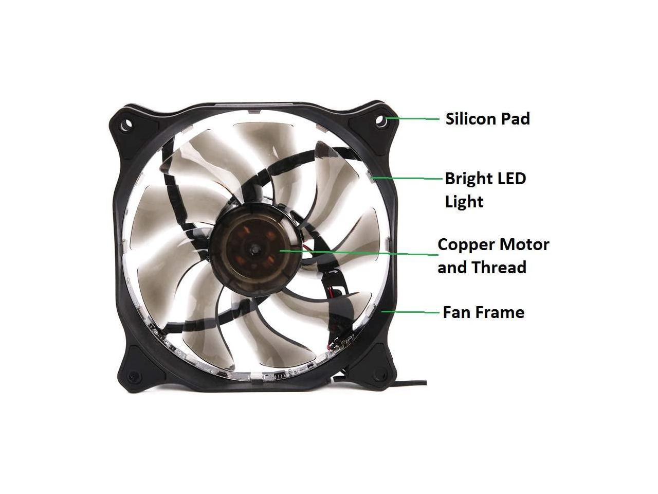 120mm RGB Computer PC Case Fan Quiet Auto Changing 12V 120mm LED RGB Gaming PC