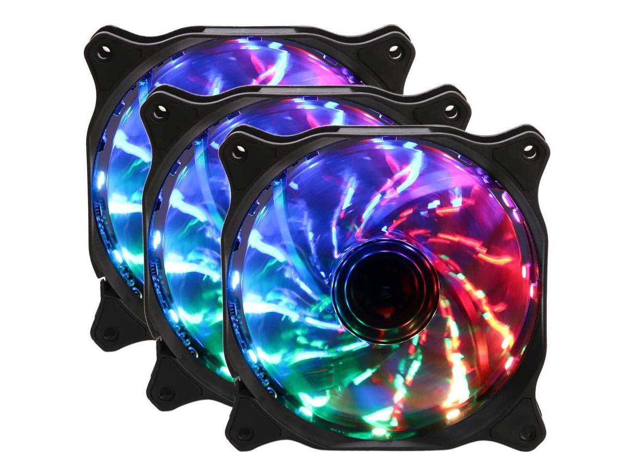 120mm RGB Computer PC Case Fan Quiet Auto Changing 12V 120mm LED RGB Gaming PC