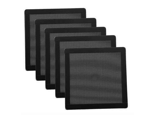 120mm Fan Dust Filter Mesh 4.72inch Magnetic Frame PVC PC Computer Case Fan Dust Mesh Cover Grills Black 5-Pack