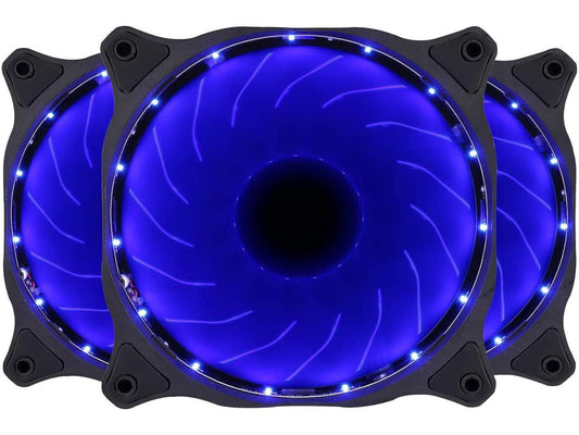 120mm Computer PC Blue LED Case Fan Quiet 12V 3pin Gaming PC Computer Cooler