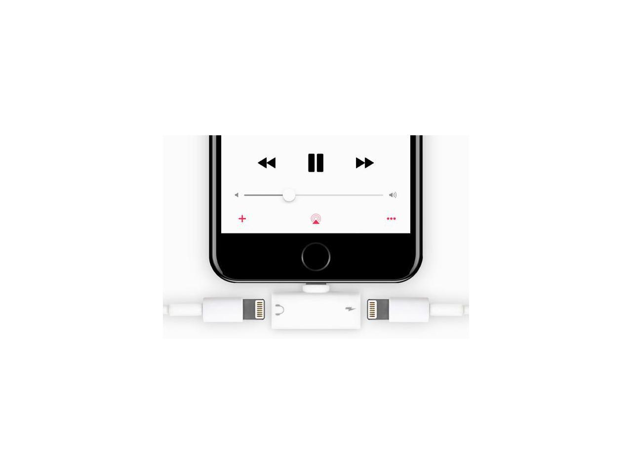 Aluratek Lightning and 3.5 mm Adapter for iPhone/iPad ADLA01F