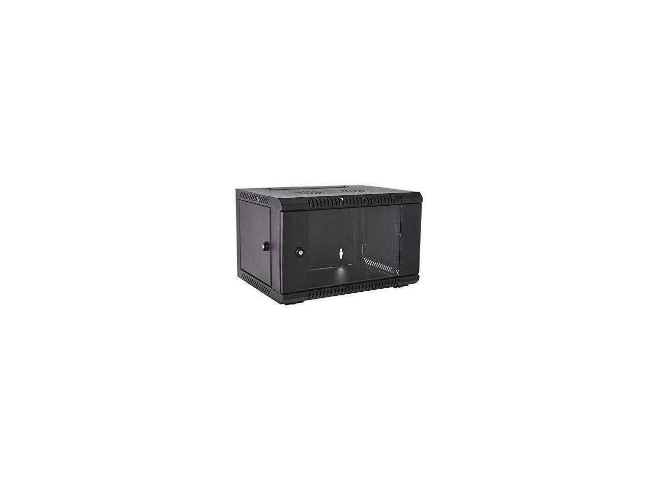 V7 6U Rack Wall Mount Glass Door Enclosure