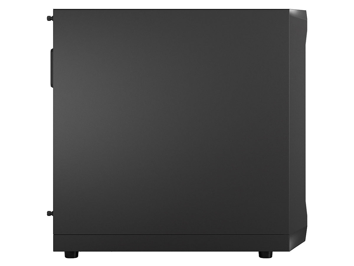 Close-up of front panel I/O ports on Fractal Design Focus 2