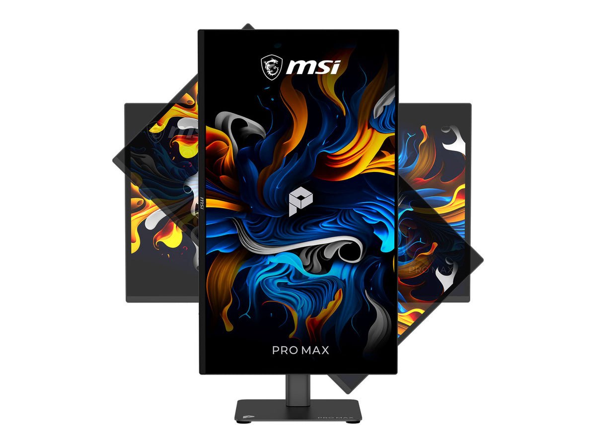Side profile showing ultra-thin OLED panel design of MSI monitor