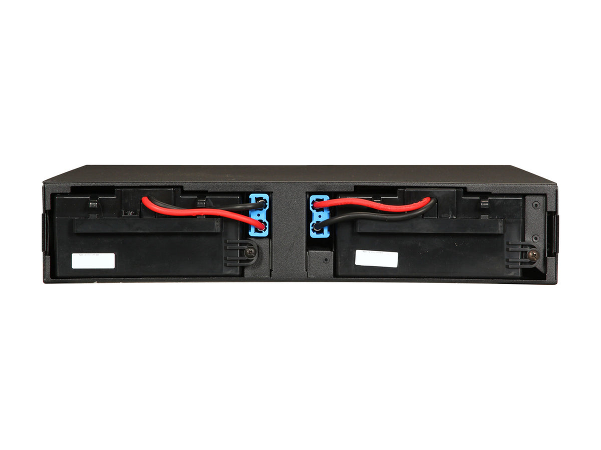Rear panel ports of the SMX48RMBP2U battery pack for UPS connection