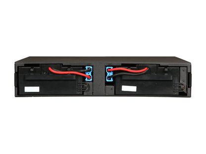 Rear panel ports of the SMX48RMBP2U battery pack for UPS connection