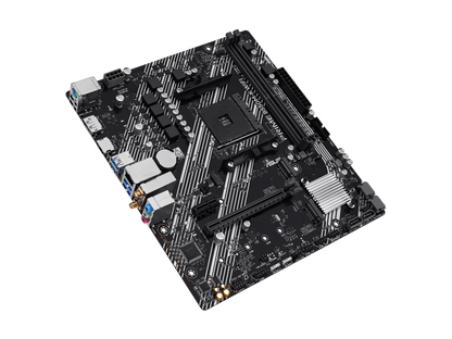 Rear view of the ASUS Prime B550M-K motherboard connectors