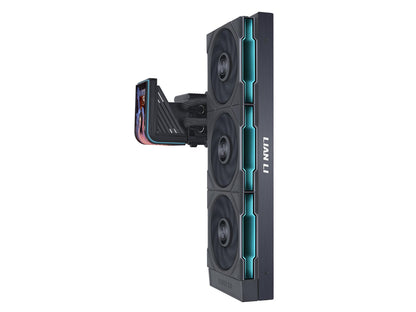 Lian-Li Hydroshift II 360mm AIO RGB lighting and fan detail
