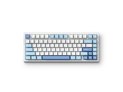 MCHOSE G75 Pro mechanical keyboard in Blue/Cabbage Tofu colorway top view
