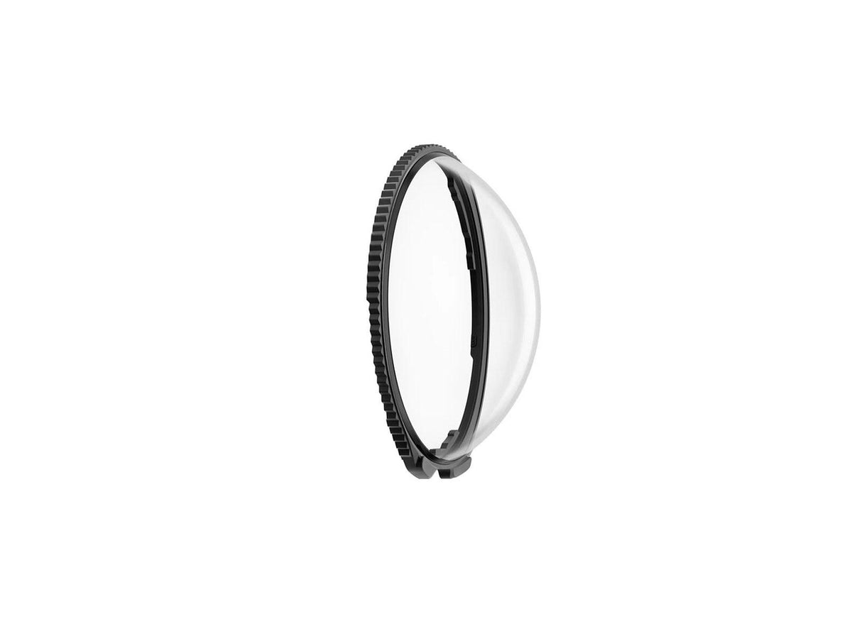 Side angle view of Insta360 X5 lens protection accessory