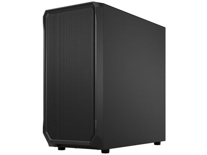 Rear view of Fractal Design Focus 2 black computer chassis