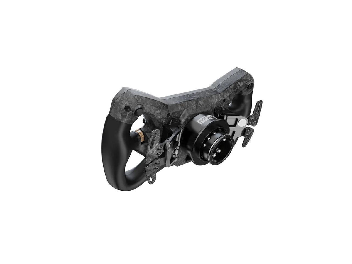 Side angle shot of the Moza Racing KS Pro racing rim for Windows PC