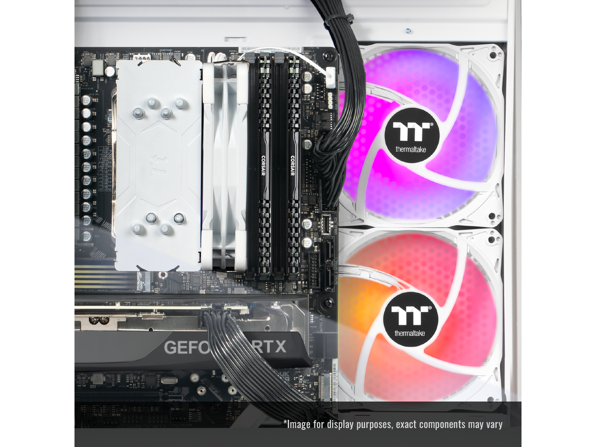 Angle view of Thermaltake N17S-B550-560-LCS R desktop system exterior